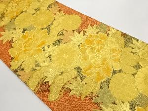 岡野武一郎　本場筑前博多佐賀錦花々模様織出し袋帯